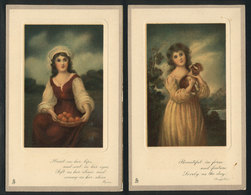 1558 WORLDWIDE: Beautiful Women, 2 Old PCs, Ed. Raphael Tuck, Pastel Series, VF Quality - Unclassified