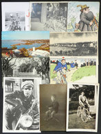 1565 WORLDWIDE: 10 Old Postcards And Photographs, Views Of Bycycles And Motorcycles, VF - Autres & Non Classés