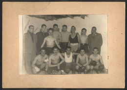 1572 WORLDWIDE: Group Of Boxers, Old Photo Glued To Support Card - Other & Unclassified