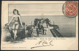 1577 URUGUAY: MONTEVIDEO: Pier At Pocitos Beach, Ed.Galli Franco, Used In 1903, VF Quality - Uruguay