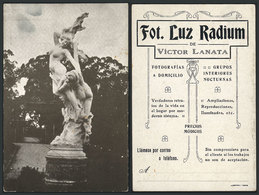 1600 URUGUAY: Advertising Card For Photography House "Luz Radium", Of Victor Lanata, With - Uruguay