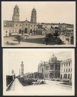 1611 URUGUAY: 2 Photographic PCs With Views Of Downtown Mercedes, Circa 1920, VF Quality! - Uruguay
