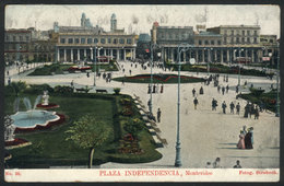 1616 URUGUAY: MONTEVIDEO: Independencia Square, Fot. Strobach, Used In 1909, VF Quality - Uruguay