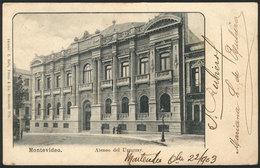 1627 URUGUAY: MONTEVIDEO: Ateneo, Cultural Center, Ed.Galli Franco, Used In 1903, VF - Uruguay