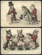 1649 OTHER: Artist Cats, 2 PCs (Nº649 And 650), Very Nice, Fine Quality! - Andere & Zonder Classificatie