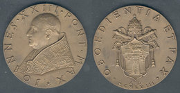 1661 VATICAN: Pope John XXIII, Medal Of The Year 1958 (diameter 8 Cm), VF Quality - Other & Unclassified