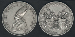 1667 VATICAN: Pope John Paul II, Commemorative Medal For Centesimus Annus, In Its Original - Sonstige & Ohne Zuordnung