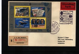 Uruguay 1975 Space / Raumfahrt Interesting Apollo Block FDC - Zuid-Amerika