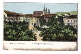 AUTRICHE  /  LINZ - A. - D. - DONAU  /  MARSTPLATZ  MIT  NEPTUNBRUNNEN  /  N° 11647  ( Beau Cachet De ST. POLTEN ) - Linz