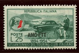 Italy Trieste. 1954 25l  Touring Club Issue  #206 - Nuovi
