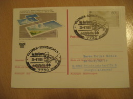 Najubria Sports VILLINGEN SCHWENNINGEN 1986 Cancel Postal Stationery Card Canoe Rowing Aviron GERMANY - Kanu