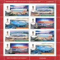 Russia 2017 Sheetlet Of 2018 FIFA Football World Cup Stadiums Soccer Architecture Sports Stamps MNH Mi 2465-2468 - 2018 – Russie