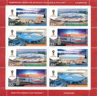Russia 2017 M/S 2018 FIFA Football World Cup Stadiums Soccer Architecture Sports Stamps MNH Mi 2465-2468 - Fogli Completi