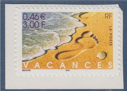 Timbre Bonnes Vacances 2001 Type Autocollant  3.00F (0.46€) Du Carnet BC29 Autoadhésif N°29 - Adhesive Stamps