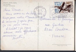 Timbre Andorre 1f Isard Oblitéré Sur CPSM  1979 (PPP8399) - Briefe U. Dokumente