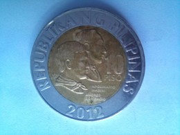 Ten Pesos 2012 Bi-Metal - Philippines