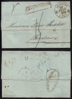 POSTE MARITIME - PAR "L'AUGUSTE" - ARGENTINE / 1832 LAC DE BUENOS AYRES POUR BORDEAUX  (ref 5288) - Correo Marítimo