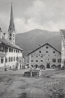 ZUOZ → Dorfplatz Mit Brunnen Und Kirche, Ca.1910 - Zuoz