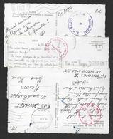 Algérie - 3 Cartes Avec Cachets De Secteur Postal - Algerienkrieg