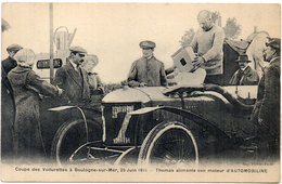 Coupe Des Voiturettes A BOULOGNE SUR MER , 25 Juin 1911 - Thomas Alimente Son Moteur D' Automobiline   (104872) - Rallyes