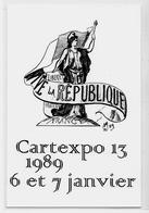 CPM Cartexpo 13 Par MOC 1989 Non Circulé Salon De Cartes Postales Marianne - Bourses & Salons De Collections