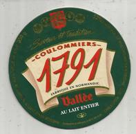 étiquette Fromage , Dessus De Boite ,  Coulommiers 1791 ,Vallée, 14 , CLERY , Frais Fr 1.45 E - Kaas