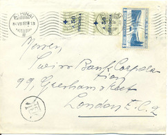 1938 Lettre De Greece Vers London Avec Censure. Cachet Au Dos. Cover - Lettres & Documents