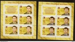 2017-2265-2266 2 M/S's Russia Russland Russie Rusia Heroes Of The Russia V.Dolonin And V.Matveyev Mi 2481-2482 MNH ** - Nuovi