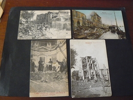 28.12.1908  EARTHQUAKE OF MESSINA .4  NEWS POSTCARDS ./.4 CARTOLINE NUOVE EPOCA TERREMOTO / MAREMOTO - Inondations