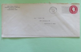 USA 1943 Stationery Cover Washington 2 C From Worcester To Worcester - Bridge - 1941-60