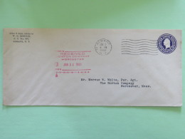 USA 1943 Stationery Cover Washington 3 C From Albany To Worcester - 1941-60