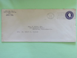 USA 1944 Stationery Cover Washington 3 C From Boston To Worcester - Hyde Park Station - 1941-60