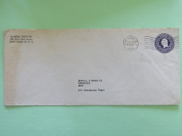 USA 1945 Stationery Cover Washington 3 C From New York To Worcester - 1941-60