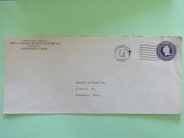 USA 1945 Stationery Cover Washington 3 C From Springfield To Worcester - Heating Supplies - 1941-60