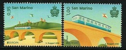 SAN MARINO - EUROPA 2018  "PUENTES.- BRIDGES - BRÜCKEN - PONTS" - SERIE De 2 V. - 2018