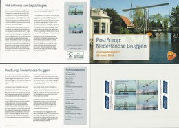 HOLANDA/ NETHERLANDS/ NEDERLAND/ NIEDERLANDE - EUROPA 2018-"PUENTES- BRIDGES - BRÜCKEN -PONTS"- POSTZEGELMAPJE 573 - 2018