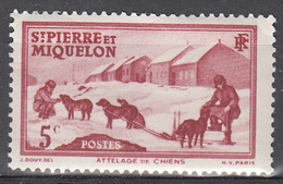 ST PIERRE AND MIQUELON   SCOTT NO . 175      MINT HINGED      YEAR  1938 - Unused Stamps