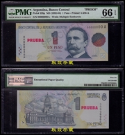 Argentina 1 Pesos, (1992), Specimen, Very Very Rare, Polymer Test Note, PMG66 - Specimen
