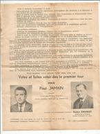 élections Législatives ,1962 , CHATELLERAULT- LOUDUN , Vienne , Parti Communistes, 2 Scans , Frais Fr 1.45 E - Ohne Zuordnung