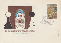 Enveloppe  YOUGOSLAVIE   Championnat  De  Jeux  D' Echecs   POREC   1970 - Echecs
