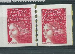 [23] Variété : N° 3085 Marianne De Luquet Rouge Clair + Normal ** - Unused Stamps