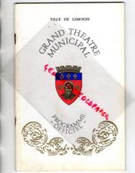 87 - LIMOGES - PROGRAMME GRAND THEATRE 68-69- LA BELLE DE CADIX- ALDO FILISTA-ARMELLE RIOUAL-BOULAN-DESMET-FESQUET-REMO- - Programas