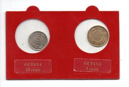 GUYANA . 10 CENTS 1991 & 5 CENTS 1990 - Réf. N°3B - - Guyana