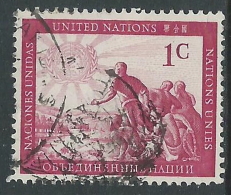 1951 NAZIONI UNITE NEW YORK USATO SOGGETTI DIVERSI 1 CENT - Z12-2 - Usados