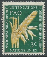 1954 NAZIONI UNITE NEW YORK USATO FAO 3 CENT - Z15-5 - Oblitérés