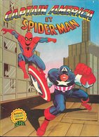 CAPTAIN AMERICA Et SPIDERMAN Artima Marvel Color GEANT - AREDIT 1980  BE - Captain America