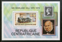 Central African Republic 1979 Rowland Hill Locomotive Stamp M/s Sc 402 MNH # 5866 - Rowland Hill