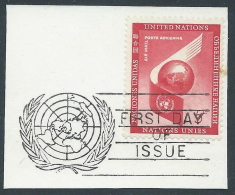 1957-59 NAZIONI UNITE NEW YORK POSTA AEREA USATO SOGGETTI DIVERSI 5 CENT - Z19-8 - Airmail