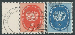 1958 NAZIONI UNITE NEW YORK USATO EMBLEMA - Z12-7 - Used Stamps