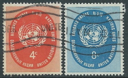 1958 NAZIONI UNITE NEW YORK USATO EMBLEMA - Z12-8 - Gebraucht